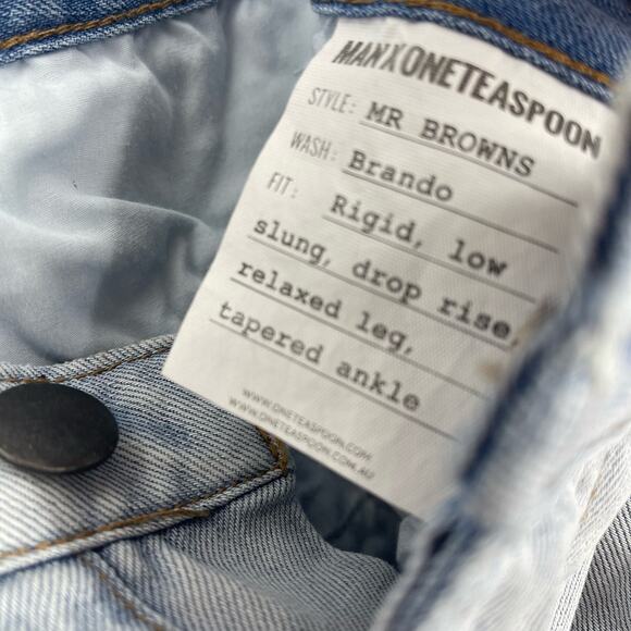Man X One Teaspoon 34 Long Brando Mr Browns Jeans NWT - Picture 4 of 11